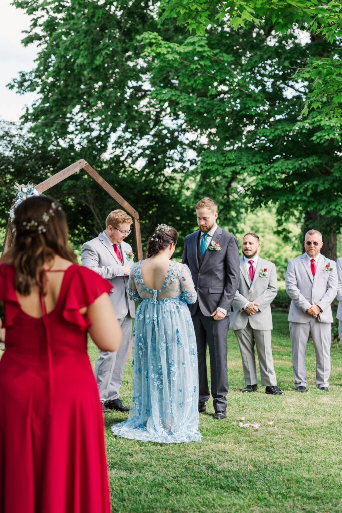 A Taylorsville, Kentucky wedding ceremony. 