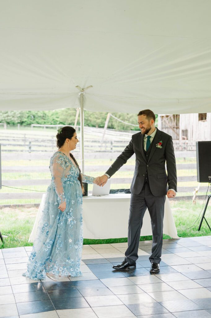Bride and groom's first dance.