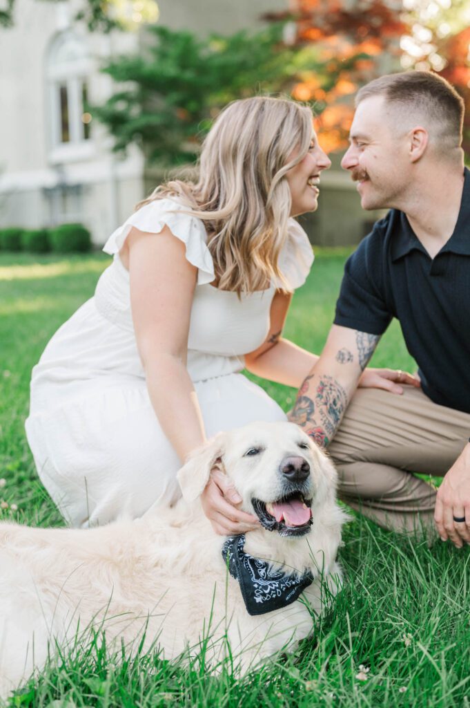 Couple shares a moment with their dog in Louisville, KY
