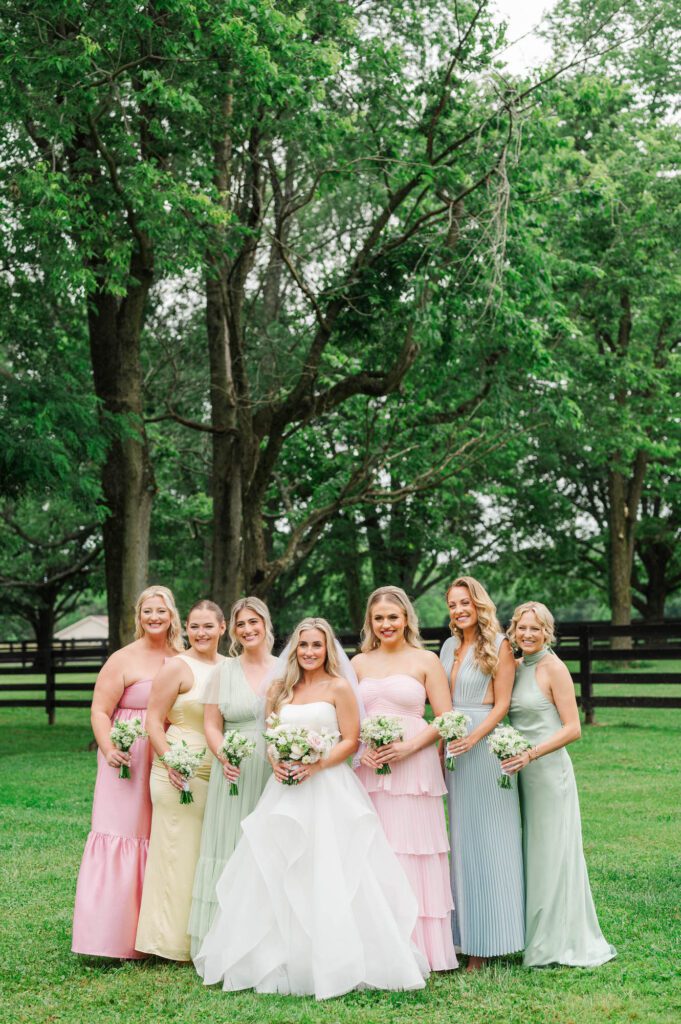 Louisville Wedding Photographer-7 Bride and her bridesmaids at the Bradshaw Duncan House