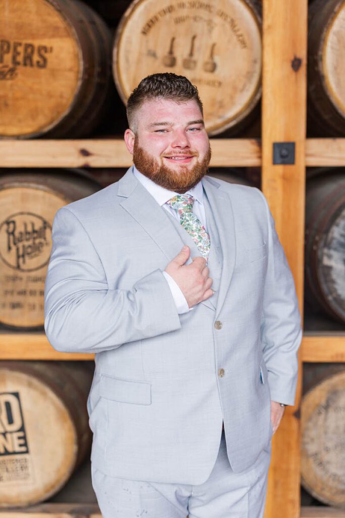 Groom portraits on his wedding day