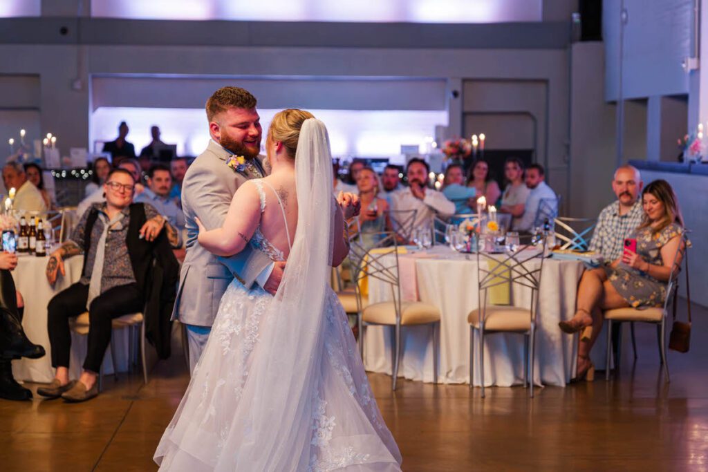 Bride and groom's first dance at the Ice House