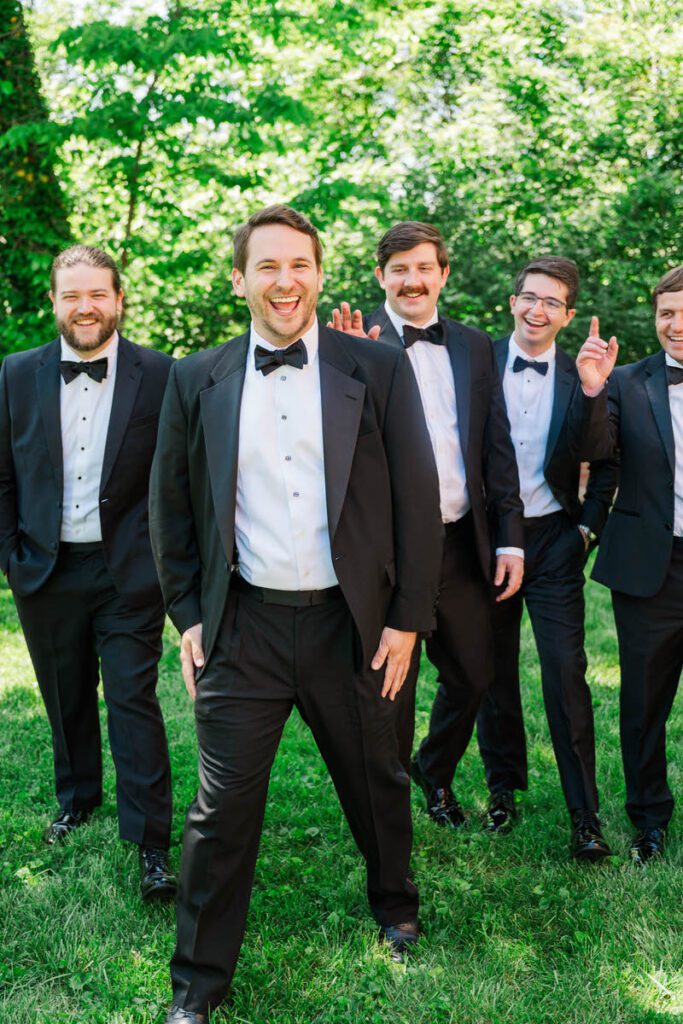 Groomsmen at a Gardencourt wedding day