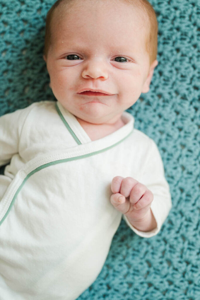 Newborn baby during his Year of Life Collection, a Louisville baby's first year photography plan.