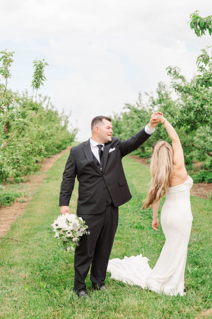 Wedding couple dances