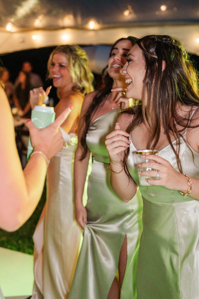 Bridesmaids dance at wedding reception