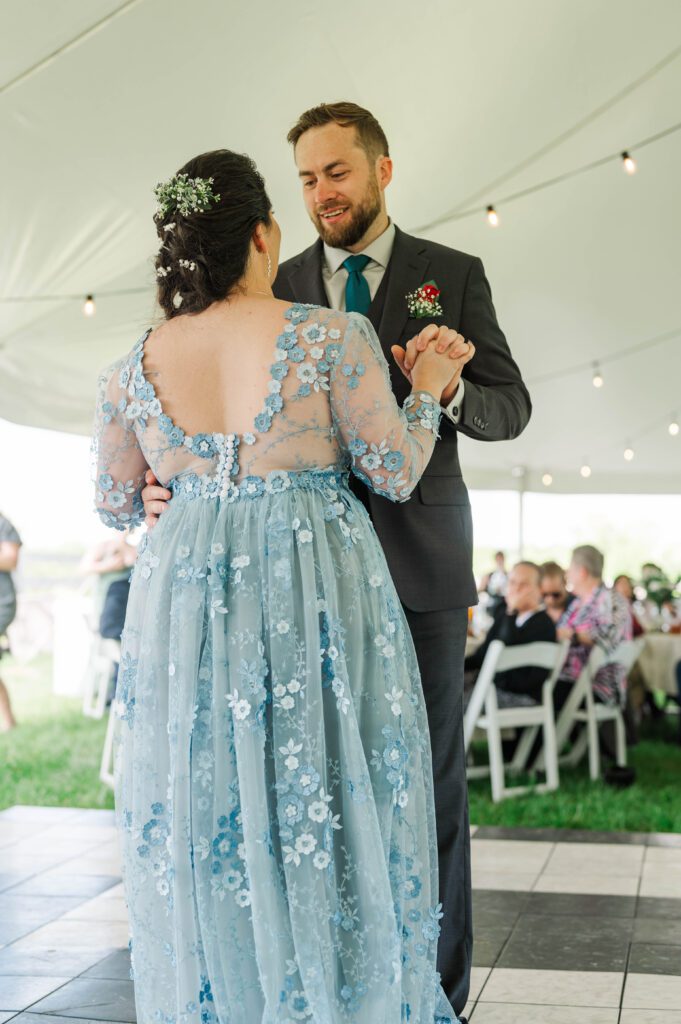 Bride and groom's first dance.