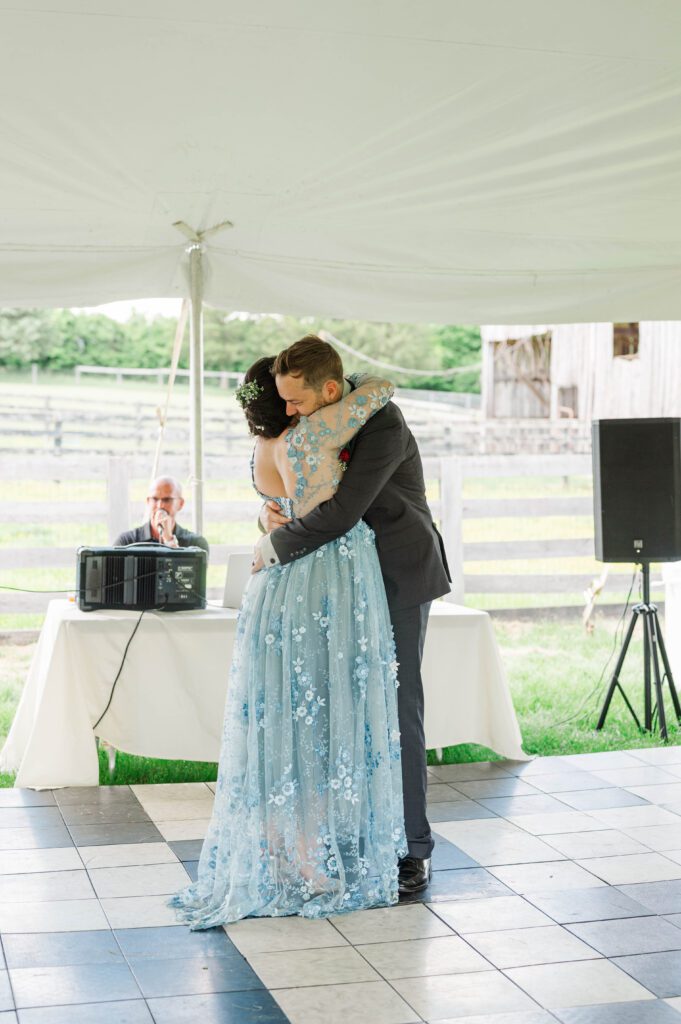 Bride and groom's first dance.