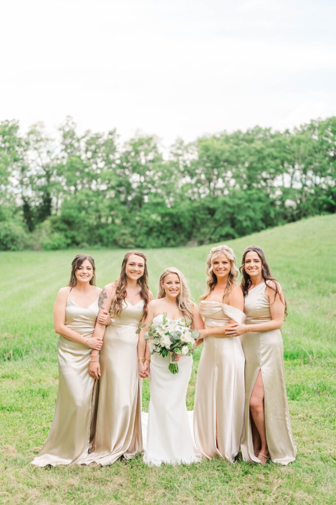 Bridesmaids on a wedding day near Lexington, KY