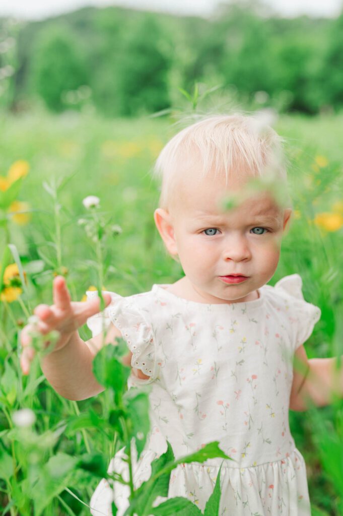 A close up photo of baby during a Louisville family photo session