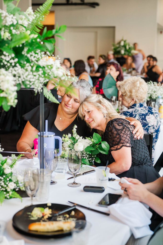 Mom gets emotional during daddy daughter dance on a wedding day at The Jefferson