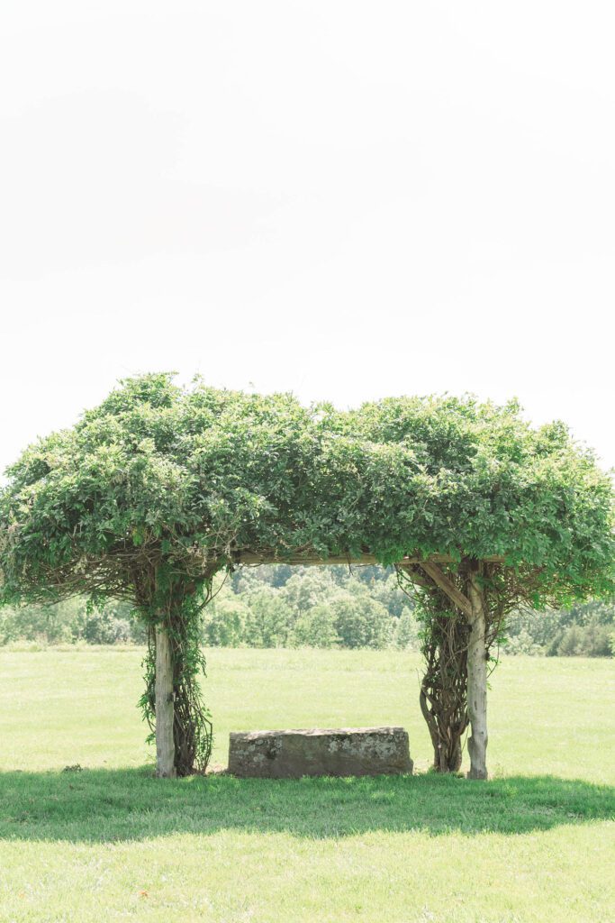 One of the ceremony sites at the Kentucky wedding venue Cornerstone Acres