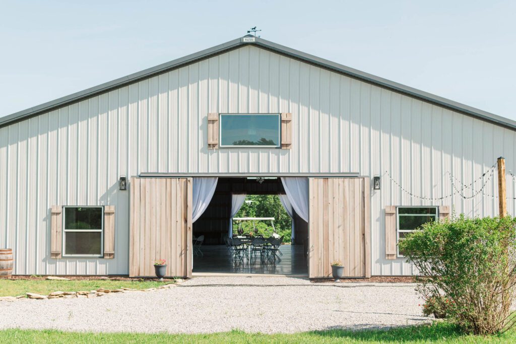 Reception hall at the Kentucky wedding venue Cornerstone Acres