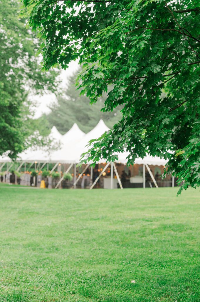 Reception tent on a wedding day at the Bradshaw Duncan House in Louisville, Kentucky