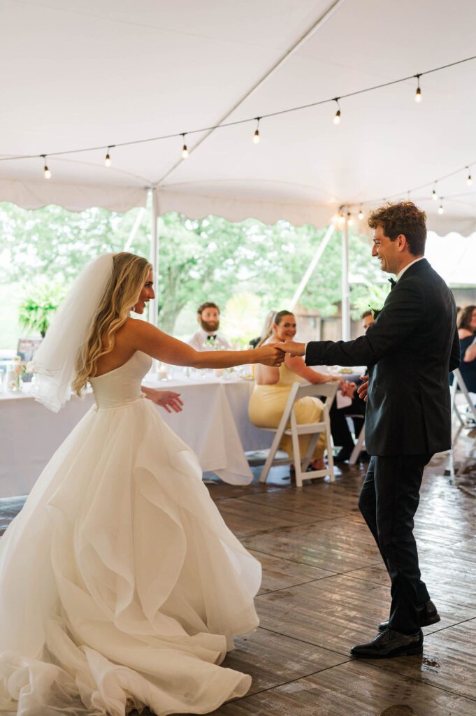 Bride and groom's first dance