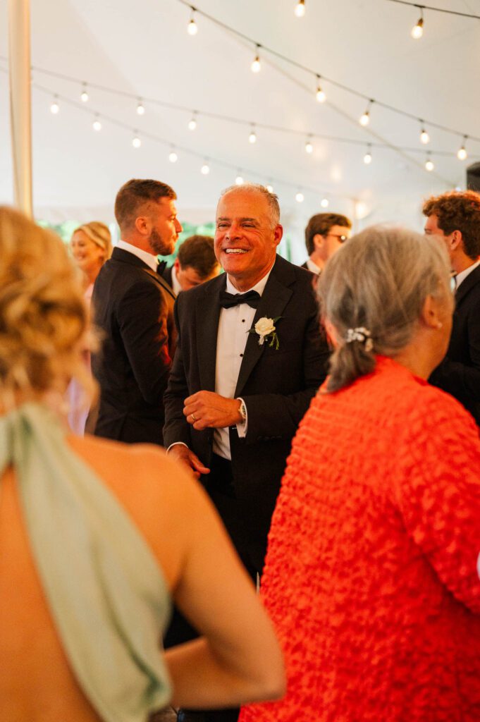 Dad dances at wedding reception