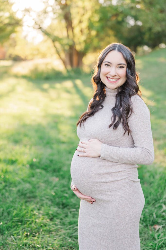 Expectant mom during her maternity session