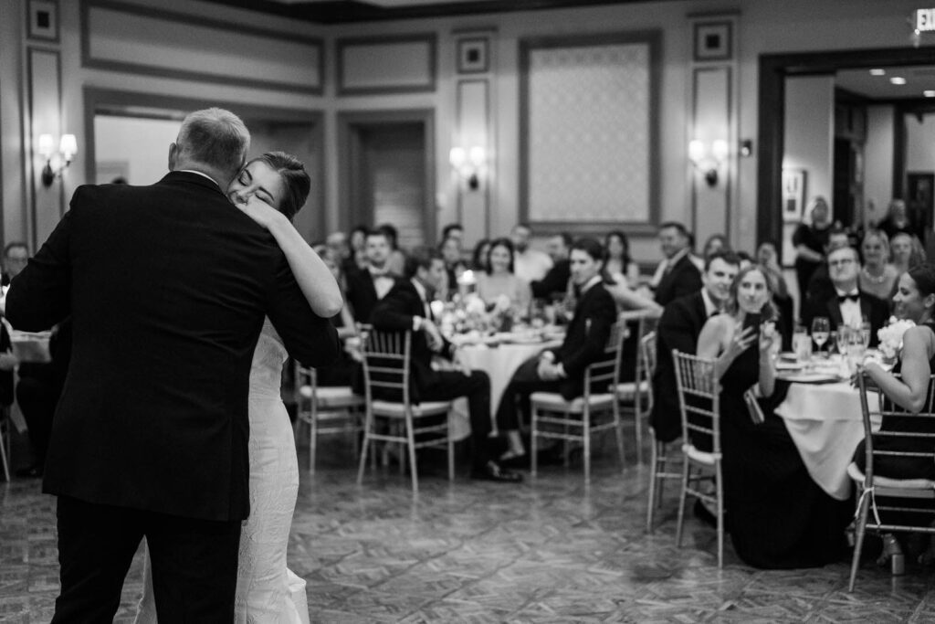 Bride and groom first dance for their wedding at Kenwood Country Club