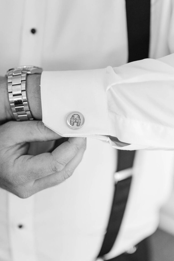 Groom gets ready at the Kenwood Country Club in Cincinnati