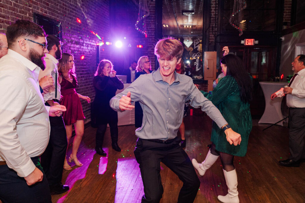 Wedding reception dancing at The Gatewood