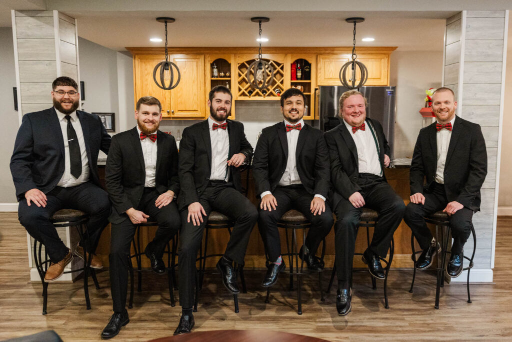 Groomsmen get ready for wedding day at the Gatewood