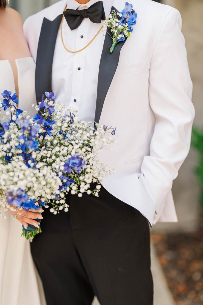 Bride and groom's portraits for their wedding day at Mellwood Art Center