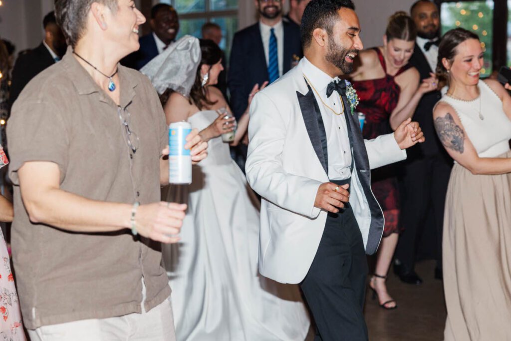 Open dancing on a wedding day at Mellwood Art Center