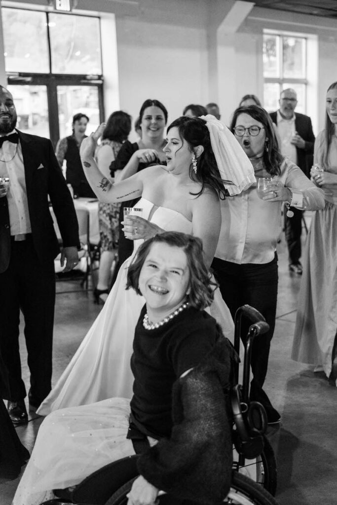 Open dancing on a wedding day at Mellwood Art Center in Louisville, KY