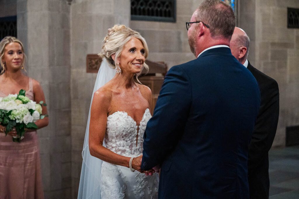 Wedding ceremony at Duncan Memorial Chapel