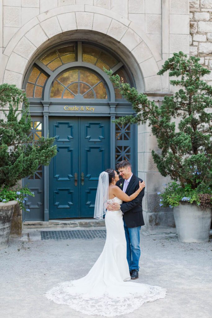 Newlywed portraits at Castle & Key