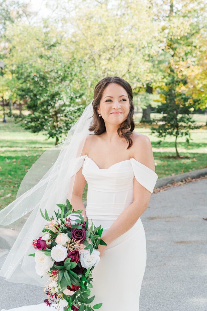 Bridal portraits for wedding day at The Bell House in Lexington