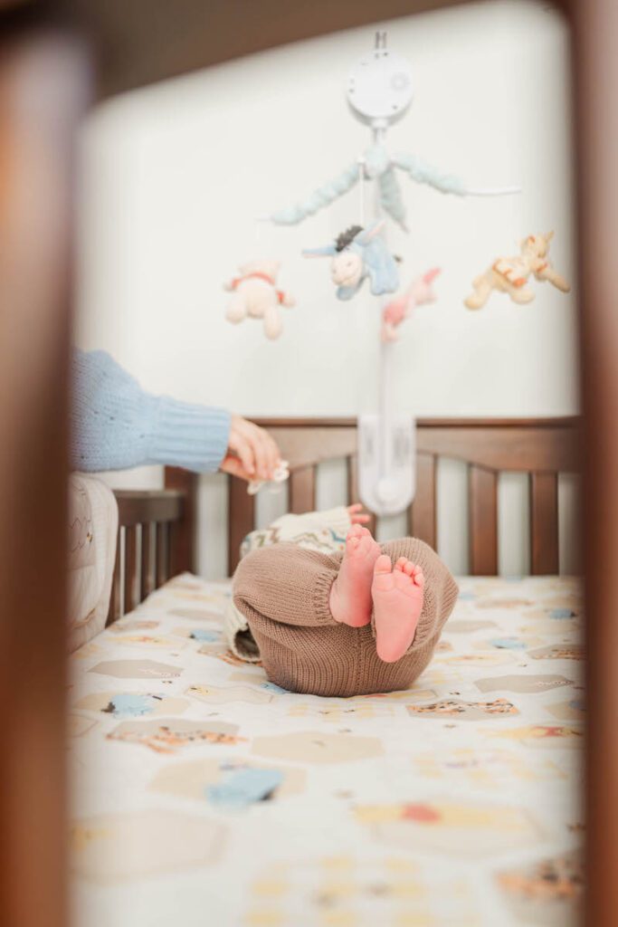 A detail photo of baby's little toes.