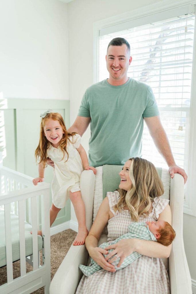 A small family poses in their newborn boy's nursery.

Louisville In-Home Newborn Photographer

Michelle Bordenkircher Photography