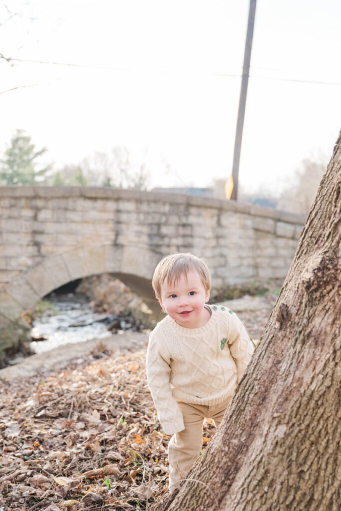 A toddler plays during a family session at Anchorage Trail in Louisville, KY

Photos by Michelle Bordenkircher Photography