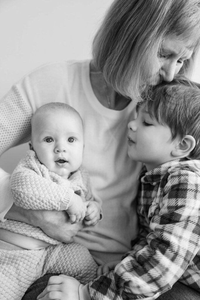 A grandmother shares a sweet moment with her grandkids.
Louisville Motherhood Photographer
Photos by Michelle Bordenkircher Photography