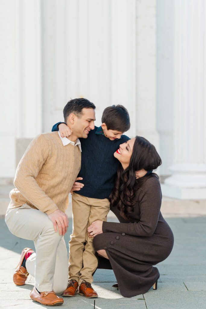 Parents smiling with their son during a relaxed Louisville Water Tower family photo session

Photos by Michelle Bordenkircher Photography