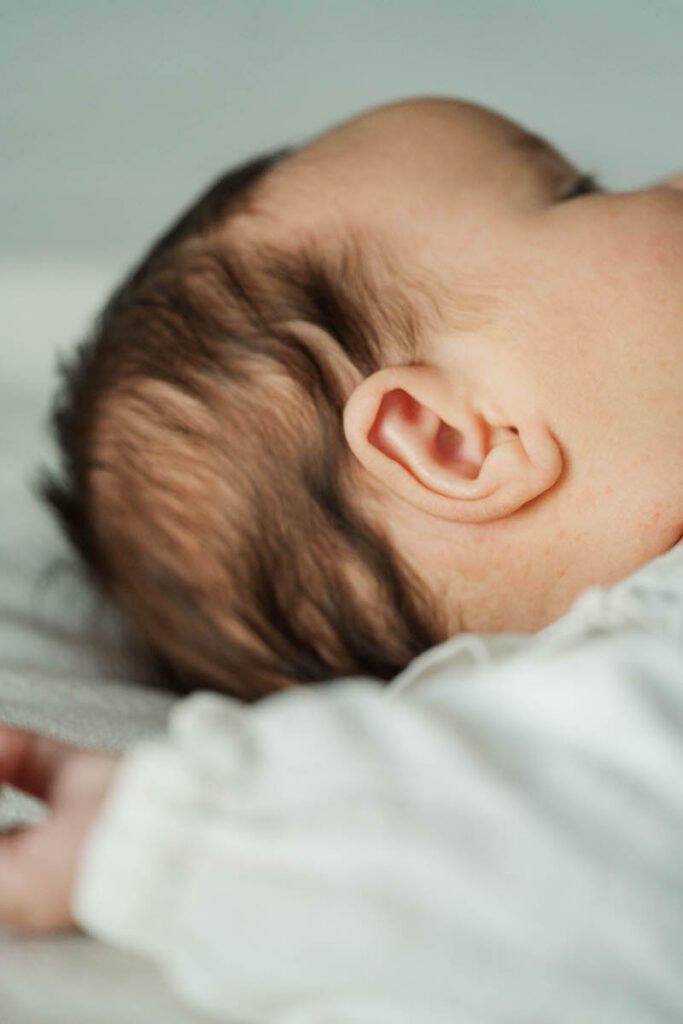 A detail image of a newborn during a Louisville In-Home Family Photography Session. 

Photos by Michelle Bordenkircher Photography.